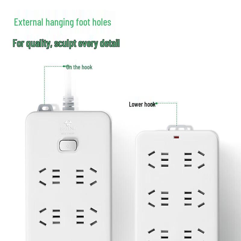 BULL 8-Outlet Power Strip with Master Switch