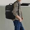 Samsonite Solid Color Logo Lightweight Simple Large Capacity Fabric Backpack Men Backpack Black 664-09127