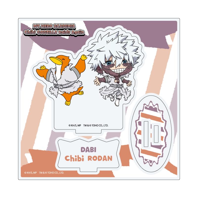 

My Hero Academia x Chibi Godzilla 07 Dabi Chibi Rodan Character Acrylic Stand Plate & [Mini Illustration]