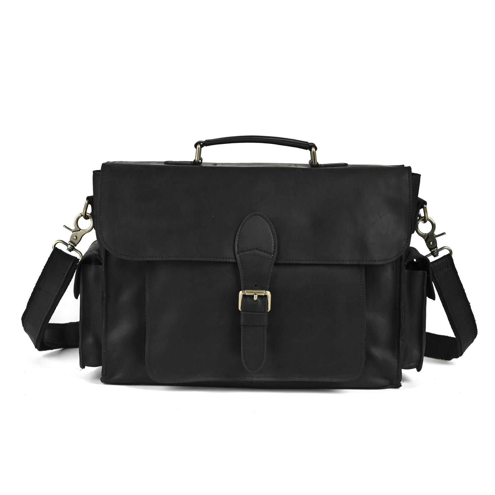 

Мужской 14-дюймовый винтажный кожаный деловой портфель 2058 14-inch