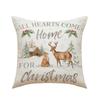Decorative Animal Antler Cushions Cover 45x45cm Soft Cotton Linen Blend Pillowcase for Sofa Chair