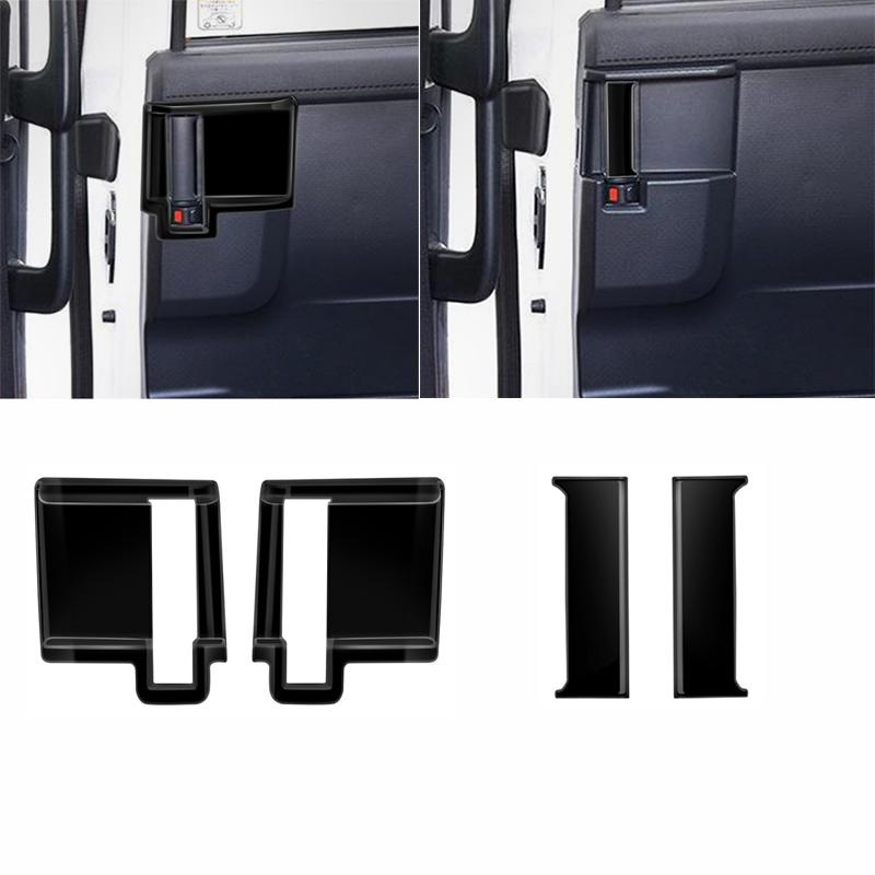 For TOYOTA ROOMY    2024 ABS Black Interior Middle Door Handle Catch Bowl Panel Cover Trim Protector Accessories