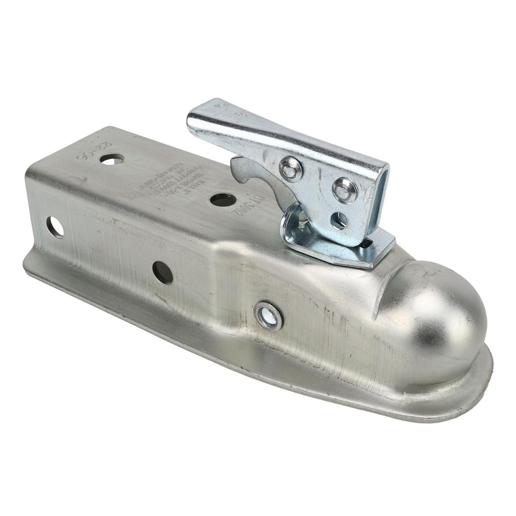 Trailer Tongue Coupler 2in Ball Head 63mm Channel Width 3500lbs Load Capacity Rust Proof for Caravan RV