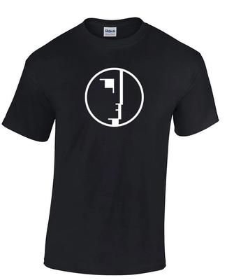 Nova T-shirt de Algodão Preta para Homem com Logo Bauhaus White Spirit para Banda de Rock