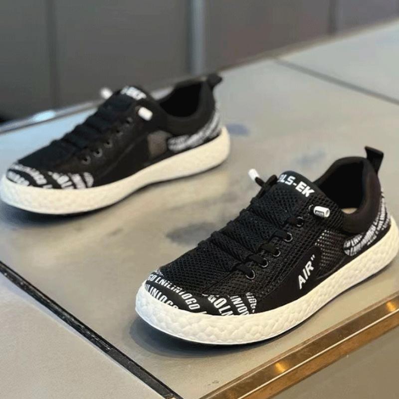 Fashion Men's Casual Sneakers Running Shoes Mesh Breathable Sole Wear-Resistant Non-Slip Stock Male Flat Sport Tennis Running Shoes