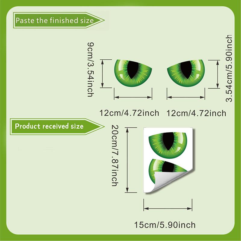 Creative Glow-In-The-Dark Eyes Waterproof Stickers Glowing Toilet Stickers Decals Perfect For Home Bathroom Wall Decoration
