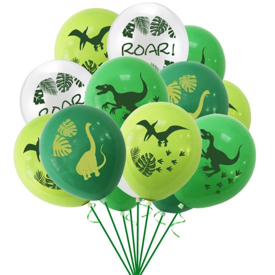 1 Set 12 Zoll Emulsion Dinosaurier Ballon Set Happy Festival Geburtstagsballons Kit für Zuhause