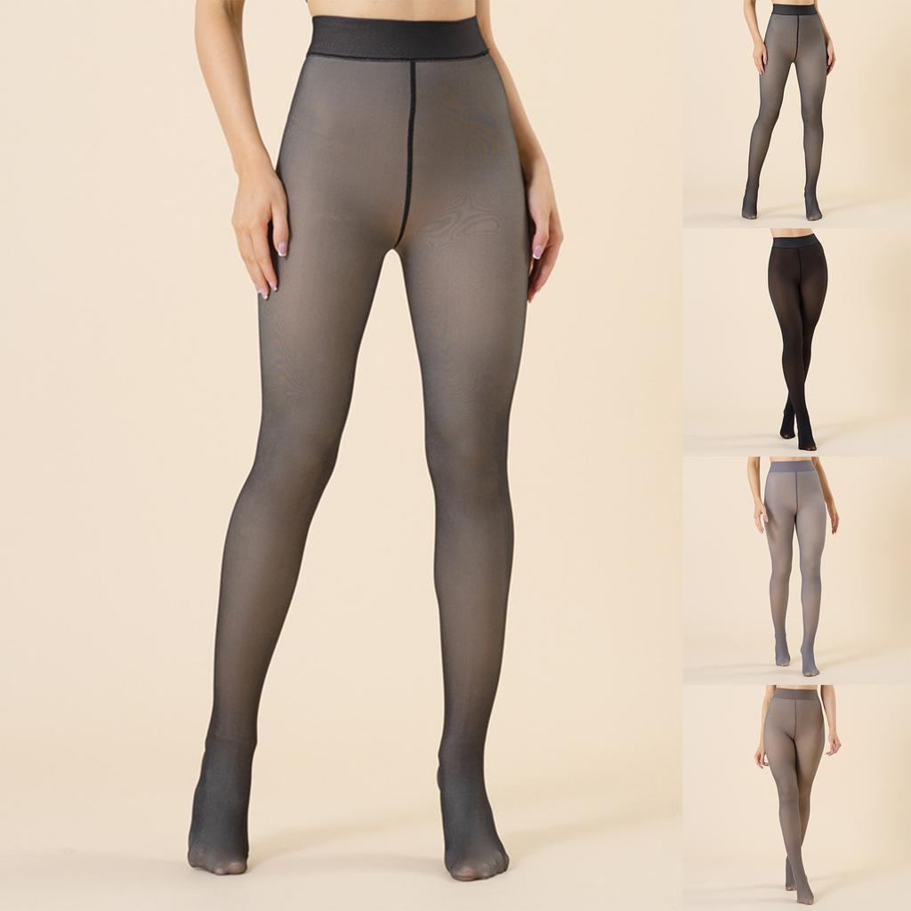 Women's Oversized One-piece Crotch Leggings For Warmth And Plush, Thick And Translucent Pantyhose