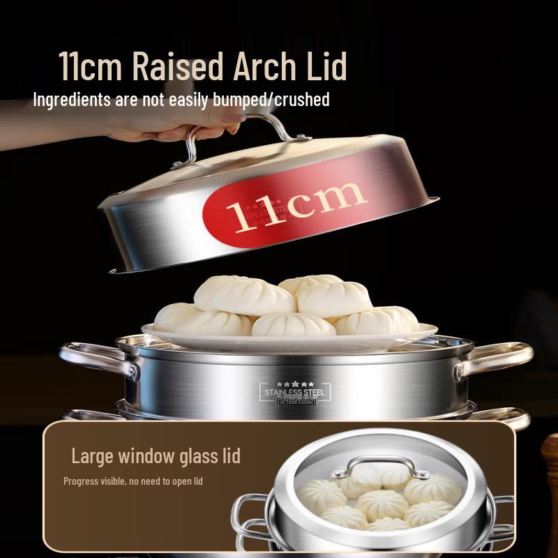 Qweel 3-Layer 304 Stainless Steel Steamer