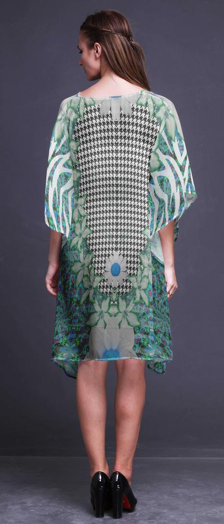 Phagun Short Caftan Midi Dress Beach Swimwear Cover up Womens Kaftan