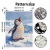 DIY 5D Pearl Bead Painting Kit with Frame Cute Penguin Chick Shiny Canvas Art for Bedroom Wall Decor and Special Gift Giving Accessories