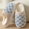 2025 new plush cotton slippers winter home indoor warm shoes non-slip thick-soled cotton slippers