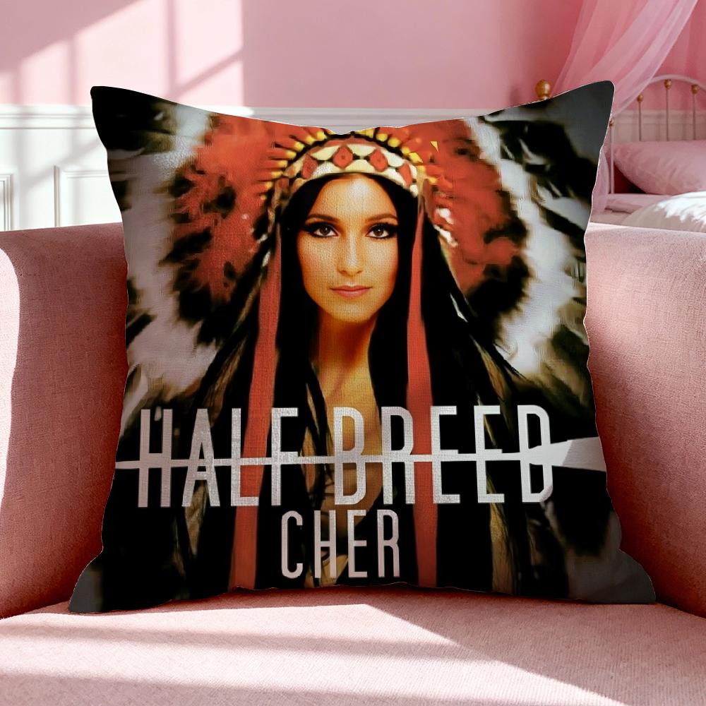 Singer C-Cher Cushion Cover Breathable Linen Pillowcase Summer Odorless Eco-Friendly Invisible Zipper Washable