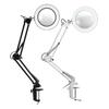 12W USB5X White/Black Folding Magnifier Table Clamp Soldering Third Hand Tool 3 Colors LED Illuminated Lamp Magnifying Glass