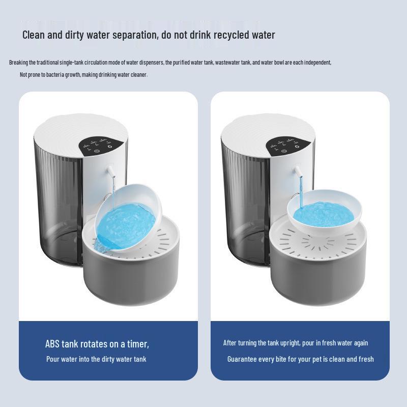 2026 Auto-Temperature Pet Water Fountain: Tipping Bowl for Cats & Dogs