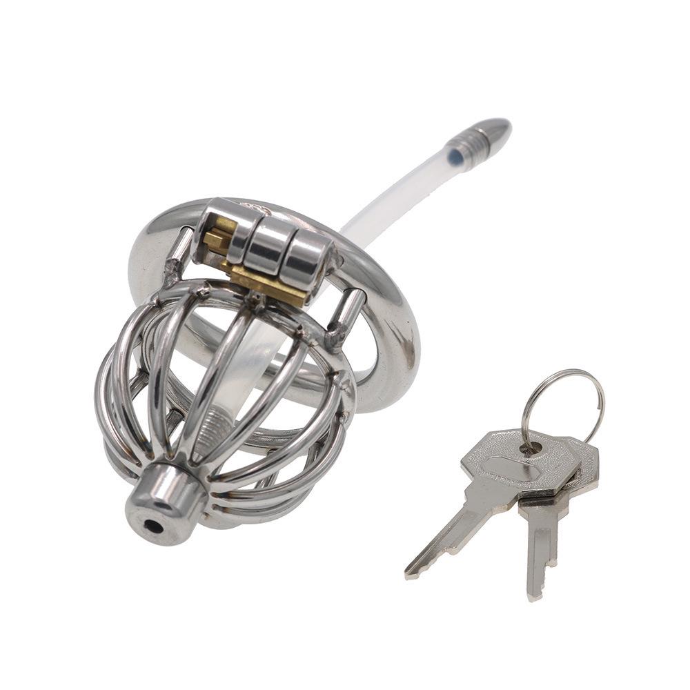Ultra Small Metal Chastity Lock CB6000s: Male BDSM Master-Slave Birdcage Pot Lid Head Training Tool.