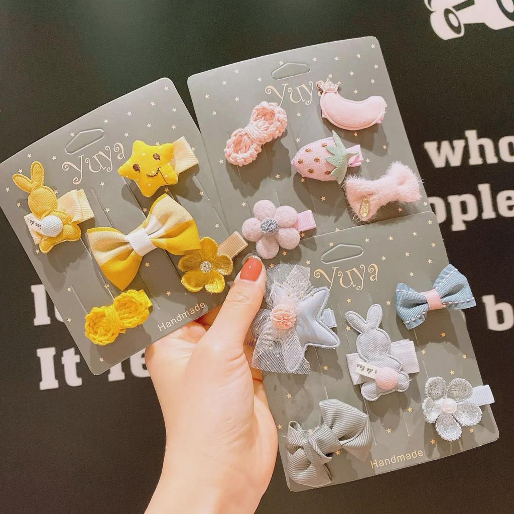 Korean Baby Butterfly Hairpin Set for Girls – Cartoon Flower Bang Clip Accessories