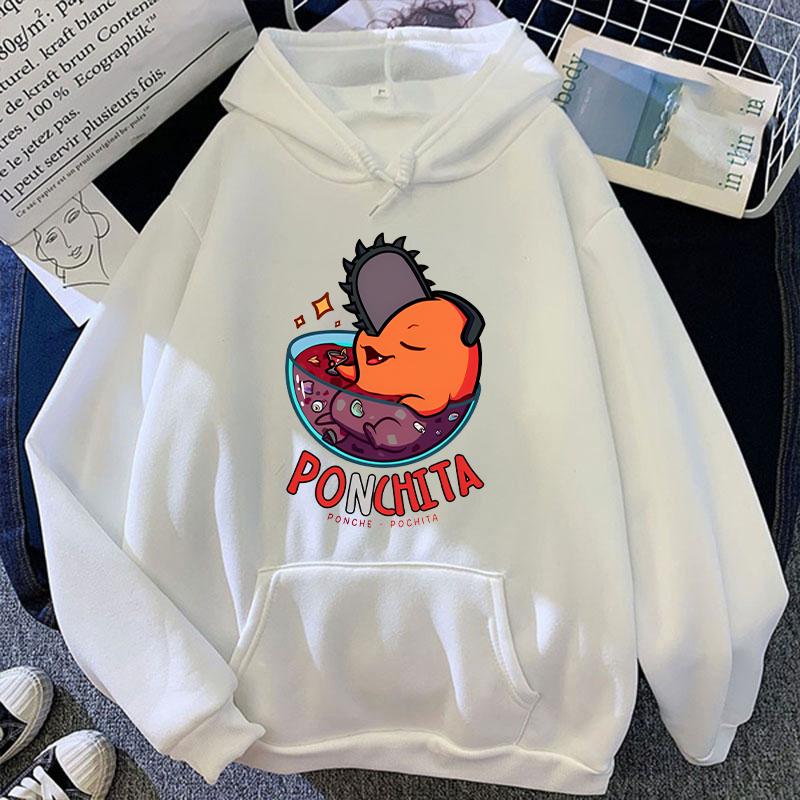 New Anime Pochita Hoodies Women Men Teens Casual Personality Pullover Fashion Long Sleeve Sweatshirt
