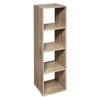 Kali Tall Bookcase with 4 Shelves, Natural