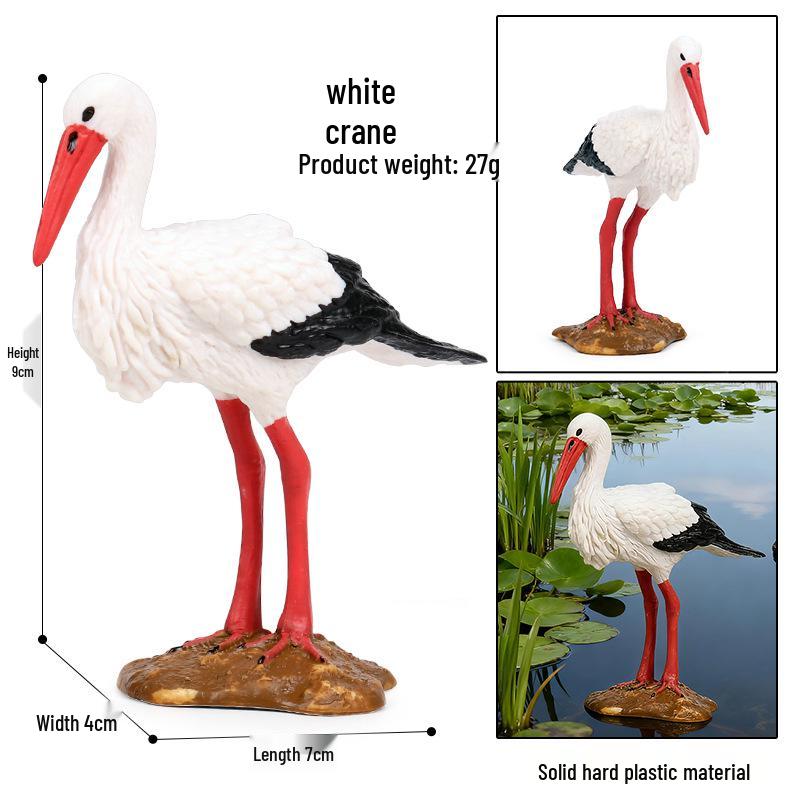 Realistic Bird Figurines Set: Eagle, Parrot, Peacock, Flamingo, and Owl