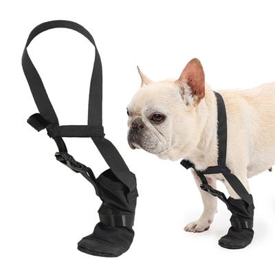 Schützender Vorderpfotenstiefel für Hund Verstellbarer Riemen Hundeschuhe Wasserabweisendes Hundeschuhwerk für Pfote nach Operation Erholung