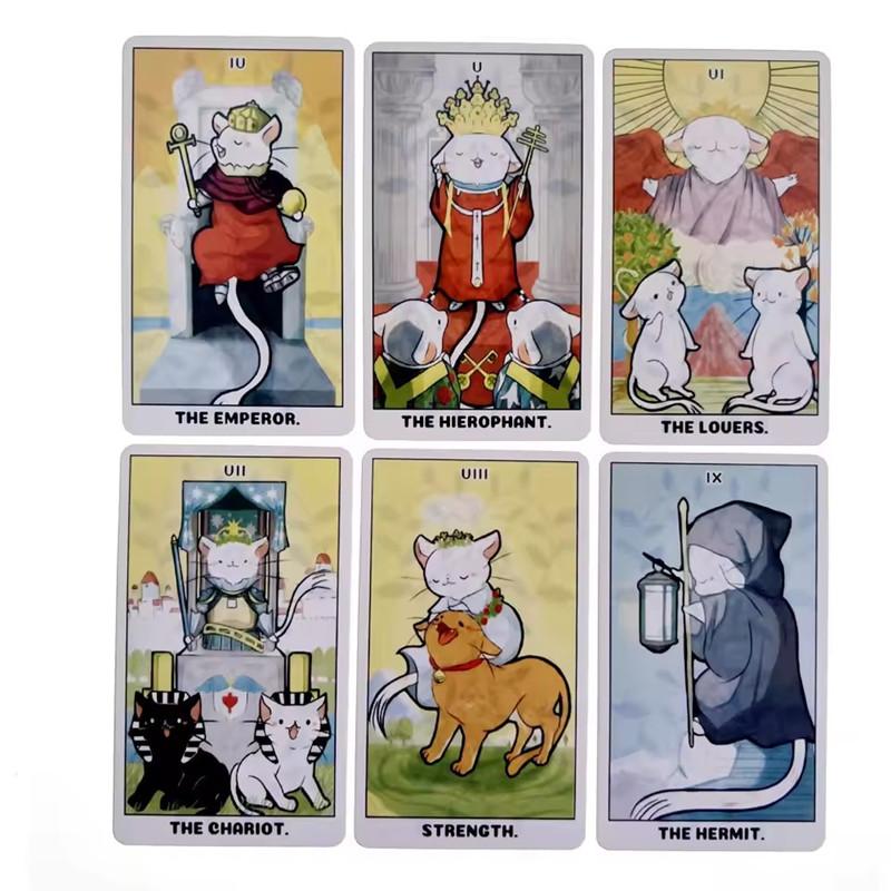 Tarot von Mugi Orakelkarten Englische Version Tarotkartendecks für Anfänger und Profis Wahrsagekartendeck Brettspiel
