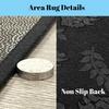 Erosebridal Moth Skull Moon Area Rug 4'11" X 3'3" Bohemian Stars Exotic Living Room Rugs Starry Sky Mysterious Decorative Carpet Black and W