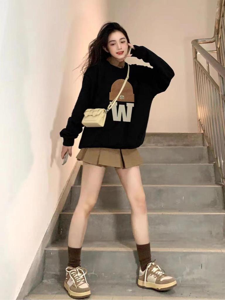 2025 Autumn/Winter Plus Velvet Thick Hoodie: Unisex Fox Cotton, Round Neck, Casual Korean Style