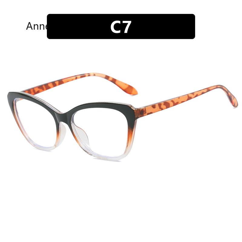 Vintage Cat Eye Women Eyeglasses Simple Multicolor Rim Blue Light Blocking Spectacles New Trendy Ins Design Eyewear