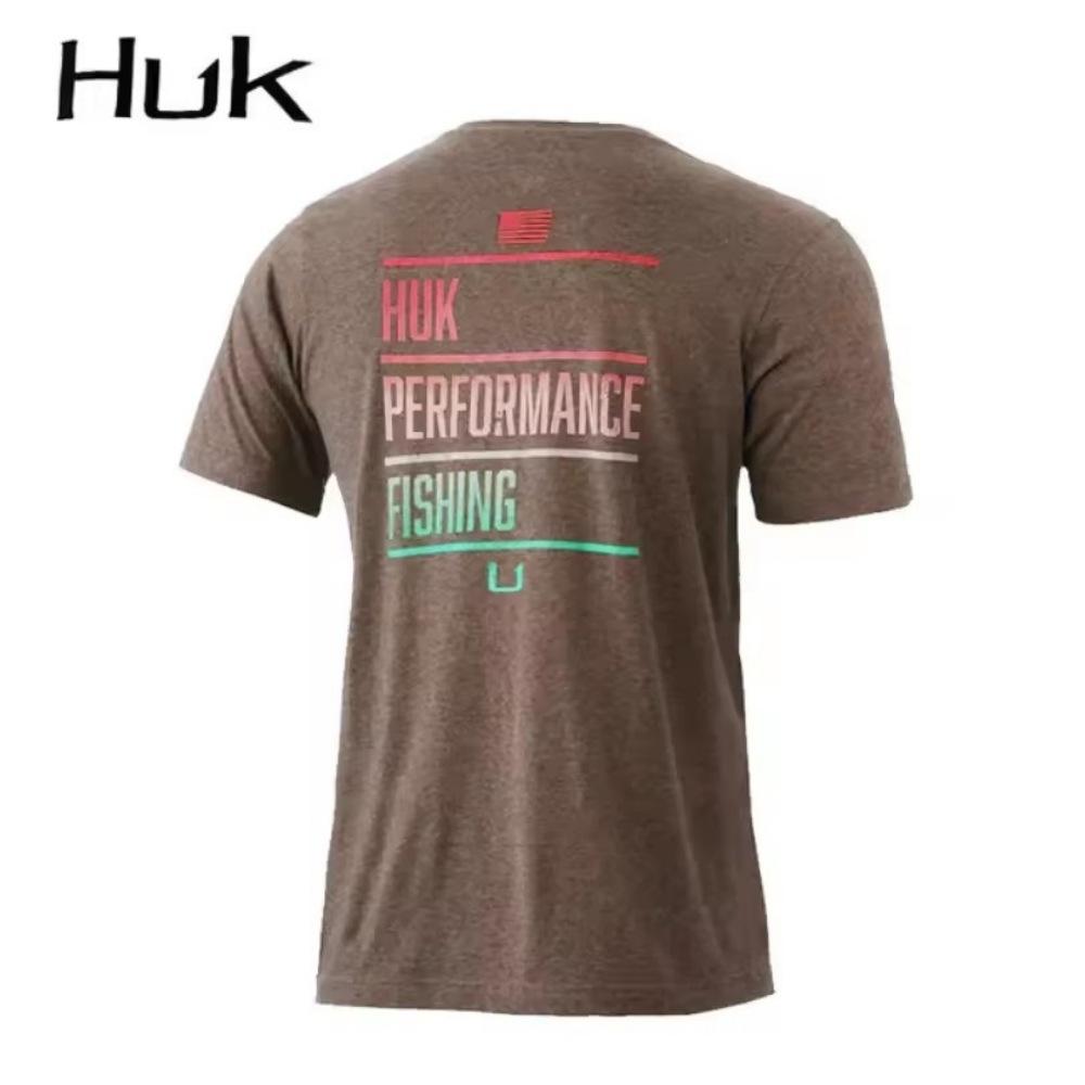 HUK Men's Short-Sleeve Breathable Quick-Dry Sun Protection Fishing Suit, Taiwan Fishing, Sea Fishing, Boat Fishing, Fishing Clothing