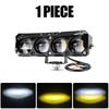 Mini Driving Light Motorycle Led Light Headlight Hi/Lo Beam White+Yellow Spotlight Fog Lamp for Car Trucks SUV UTV 12V 24V