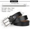 [JingHao] Men's Belt, Plus Sizes, Genuine Leather Belt, Stylish Casual Jeans Belt, Work Belt, Brown & Black, Regular and Large Sizes 105-160cm (XL