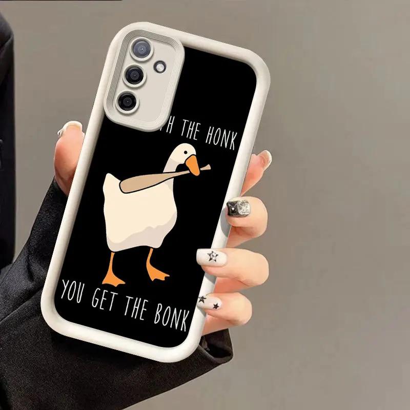 Cartoon Duck Goose Game For Samsung Galaxy Case S24 S23 S22 S21 Ultra Plus Fe A55 A54 A53 A52 A35 A25 A15 5G Phone Y2k Cover
