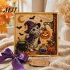 DIY Cat Craft for Adults Halloween Faux Pearl Painting Art Kit, Spooky 3D Beads Party Supplies Crafts, Cute Witch Gem Wall Adults, Lovers Relaxing