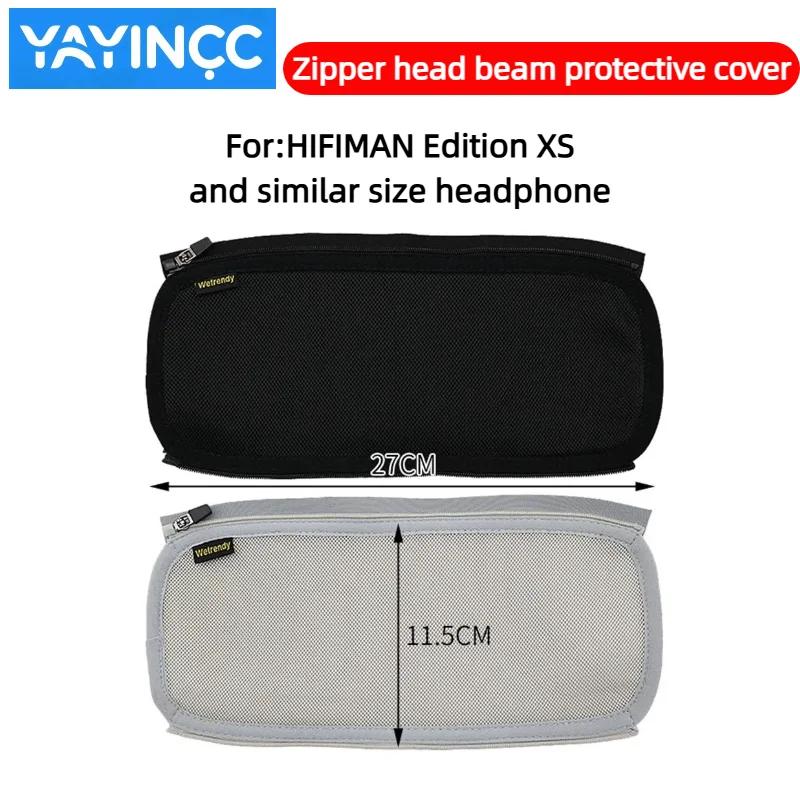 YAYINCC Headphone Head Beam Cover for HIFIMAN Edition XS Earphone Zipper knitted fabric headband protective cover