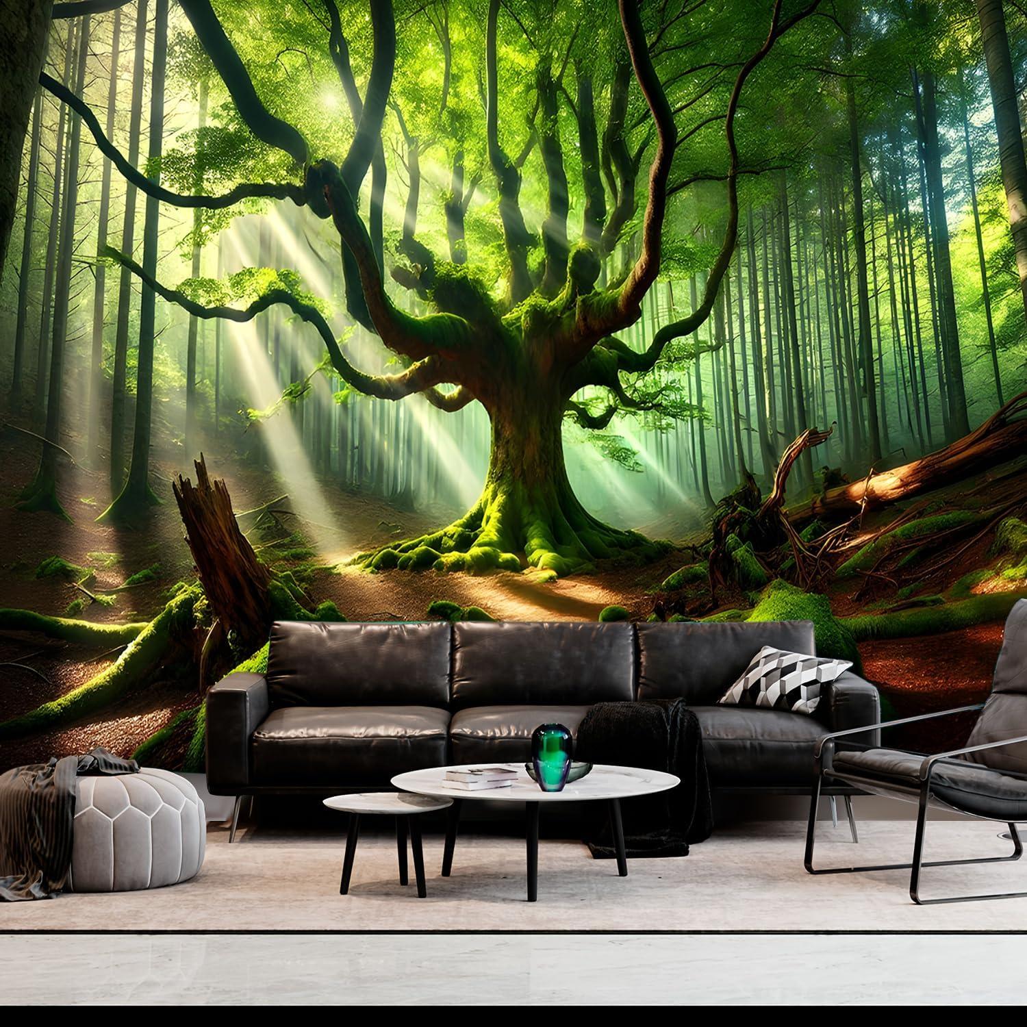 Tapestry bsfhh nature forest tree sea 75x100 чёрный