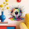 Soccer Theme Wall Decal for Bedroom and Playroom with Splash Ink Design Removable Vinyl Sticker for Sports Party Decor