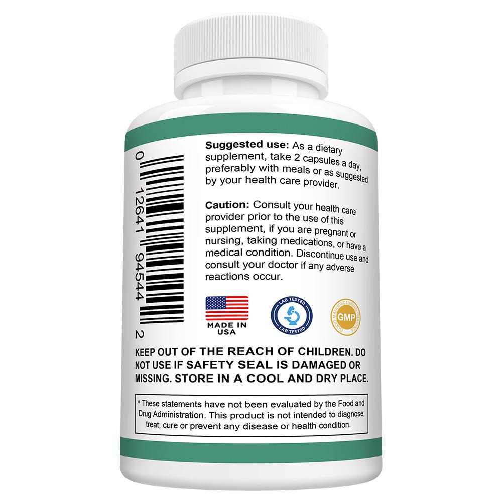 Tudca (Acido Tauroursodeossicolico) Integratore Alimentare da 1000 Mg, 120 Capsule per Flacone