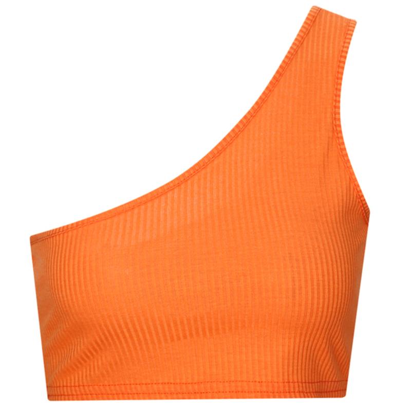 Sports Vest  One Piece Midriff-baring Tops Tank  Yoga One-shoulder