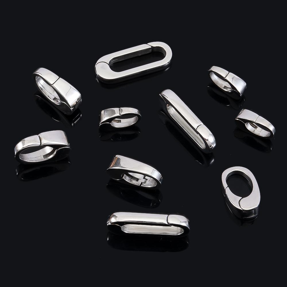 2pcs/1pc No Fade Stainless Steel Spring Lobster Clasp Oval Clasps for Keychain Keyring Carabiner Key Holder DIY Jewelry Making