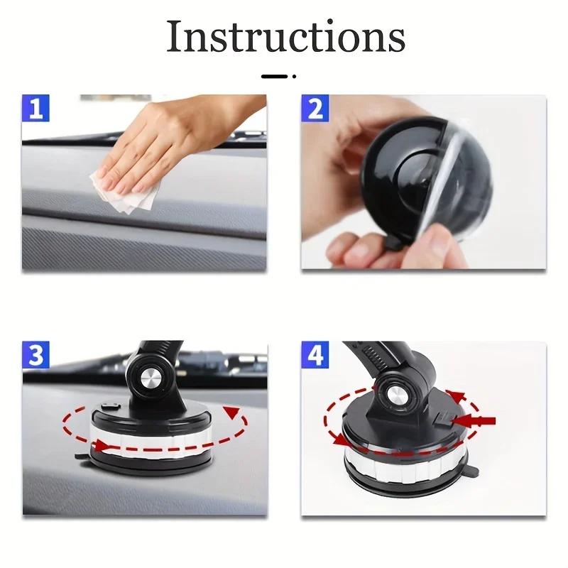 360 Rotatable Cellphone Car Phone Holder Fixed Shockproof Mobile Stand Big In GPS Support For iPhone Xiaomi Samsung Accesorries