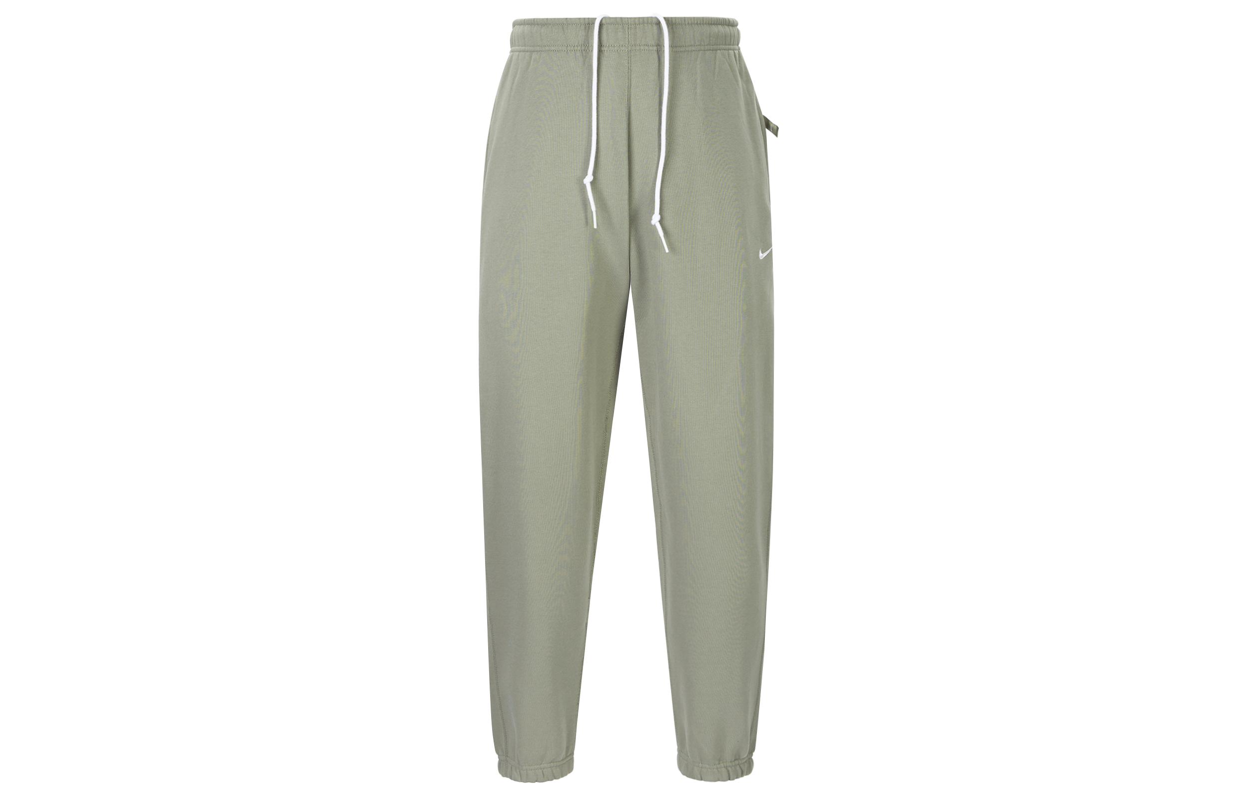 

Nike Solo Swoosh Loose Fit Lace Up Knitted Fabric Comfortable Fleece Lined Casual Pants Men s Light Army Green/White DX1365-320 S