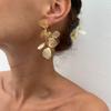 Nuevos Pendientes Colgantes de Hoja con Diseño Hueco Personalizado, Accesorios de Joyería de Tendencia para Fiestas Navideñas para Mujer