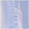 Light Blue Pinstripe Cotton Shirt - Spring 2023 Loose Casual Long Sleeve with Single Pocket