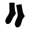 5 Pairs Socks Women's Mid-calf Socks Autumn and Winter Solid Colour Cotton Thickened White Thigh-high Stacked Socks Morandi Bone-less Monthly Socks
