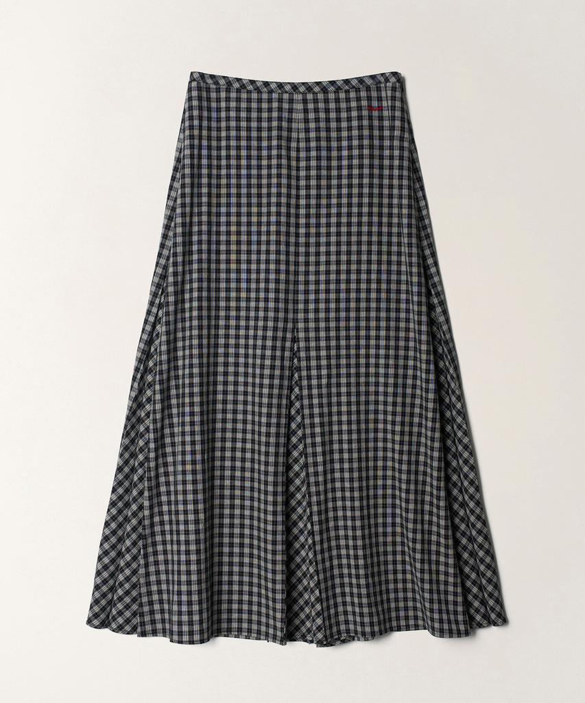 Tudment Check Maxi Skirt_Black Check