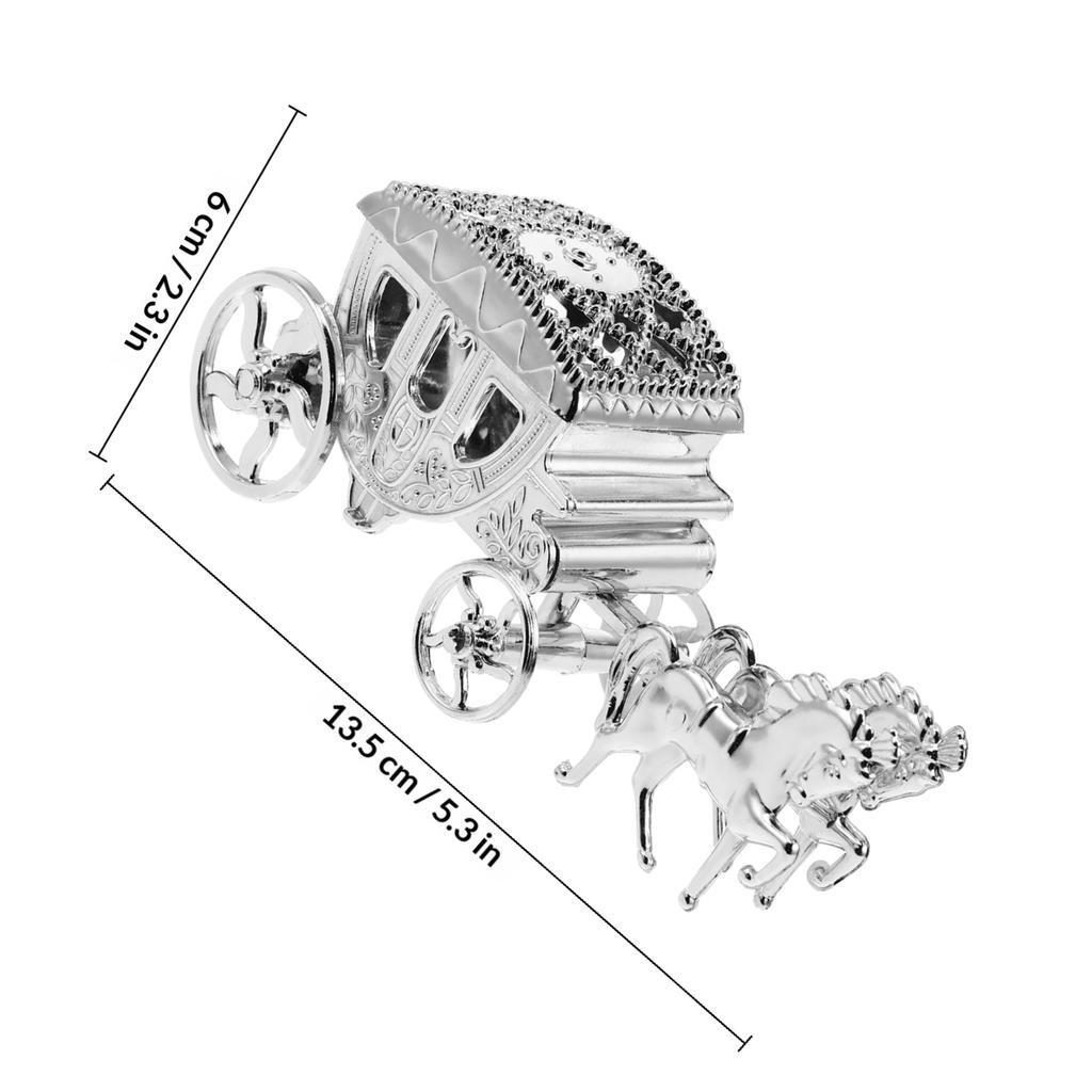 Wedding Carriage Candy Boxes Gold Plastic Favor Gift Containers for Bridal Shower Party Favors Sweets Treats Holder