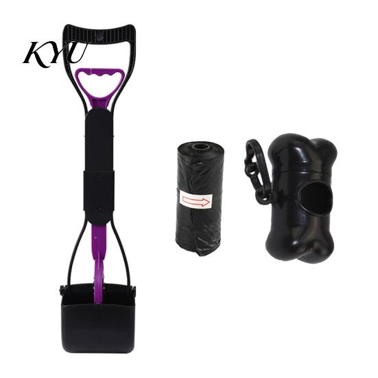 Foldable Waste Scooper for Dogs Dog Pooper Scooper, Portable Pet Cleanup Tool with 20 Bags, Backyard Remover Carry Case, Yard, Lawn, Outdoor