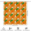 Bright Orange Shower Curtain With Green Leaves Pattern Decorative Waterproof Fabric Bathroom Accessories For Home Decoration (18