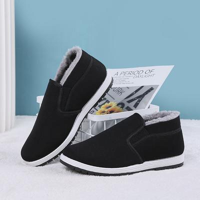 Men's Large Cotton Shoes Old Beijing Cloth Shoes Thickened Middle-aged and Elderly Cotton Shoes Snow Cotton One Pedal Dad Shoes Snow Boots